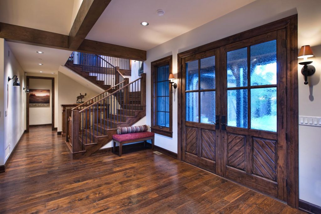 The foyer of an upscale home