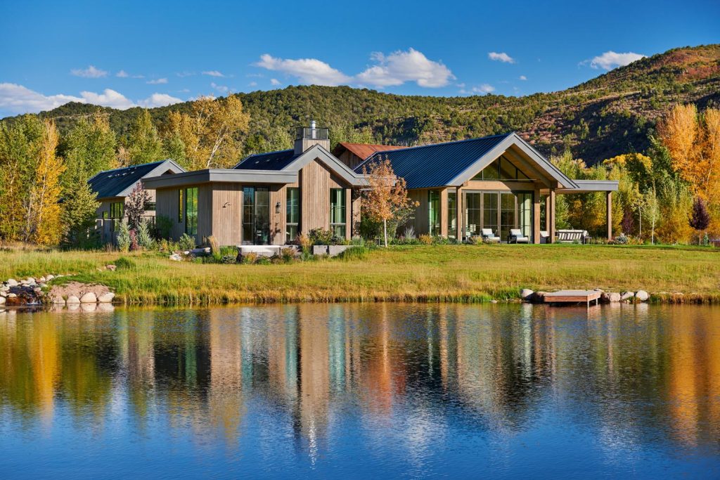 A custom home overlooking the waterfront