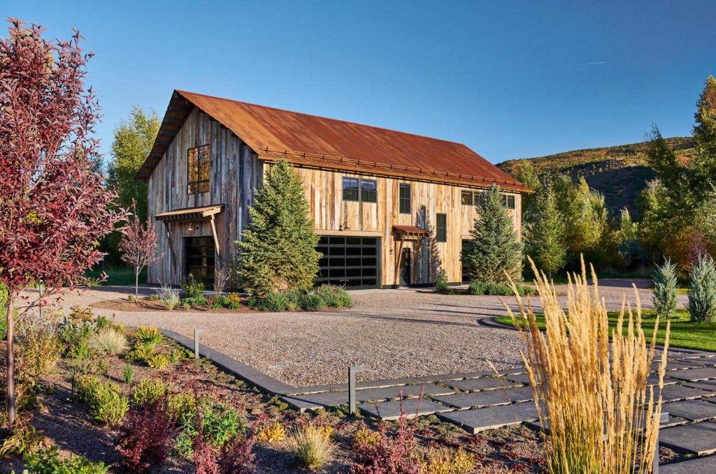 A custom wooden garage space