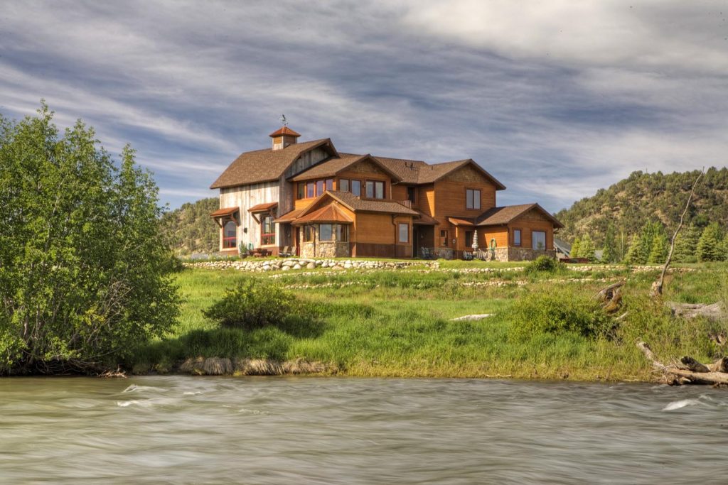 The exterior of a luxury home