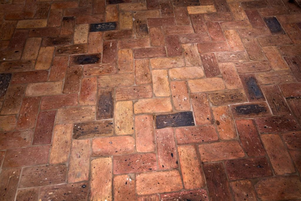 Brick patterning on the floor