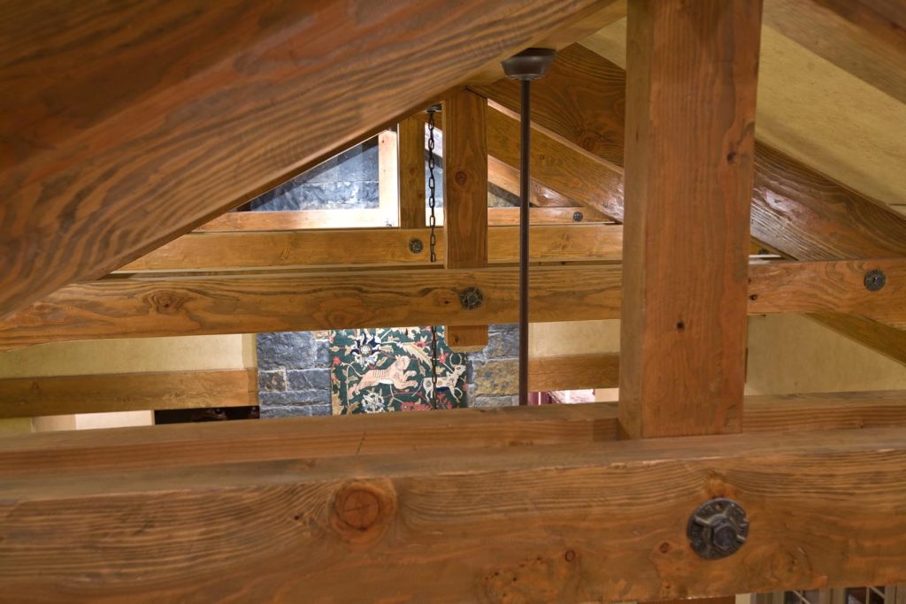 Wooden support beams