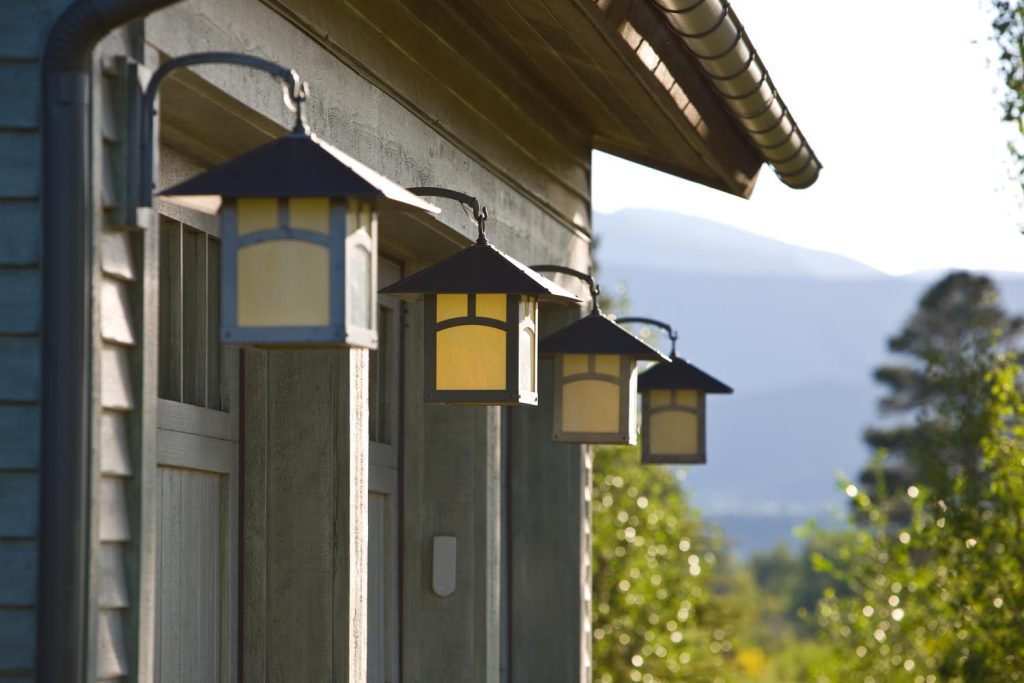 The outdoor lighting for a home