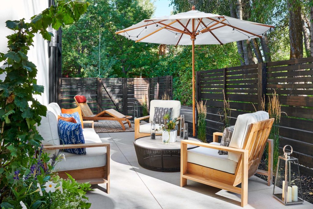 A beautiful enclosed backyard patio