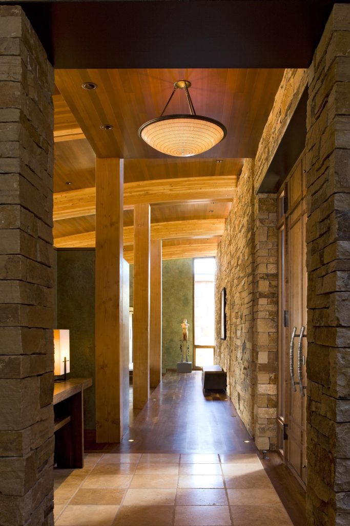 A luxury home's main entryway and hall