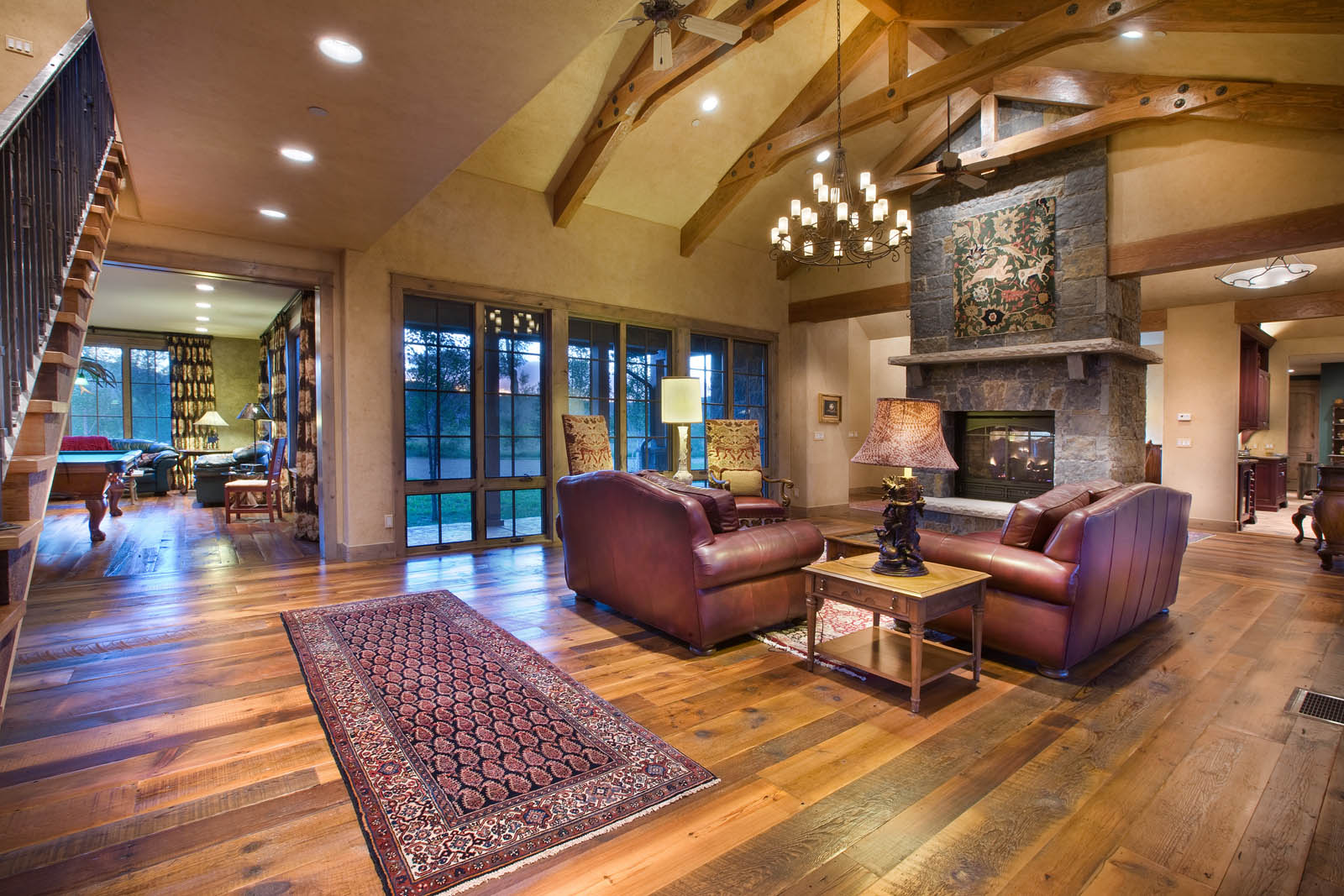 Custom fireplace by Maley Building Corporation