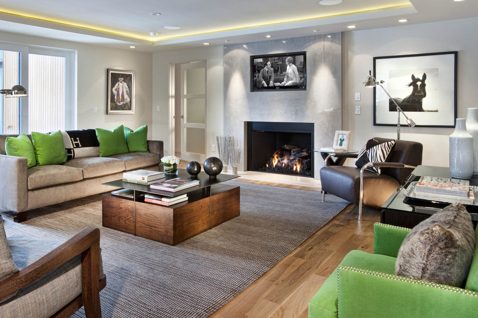 Custom fireplace by Maley Building Corporation