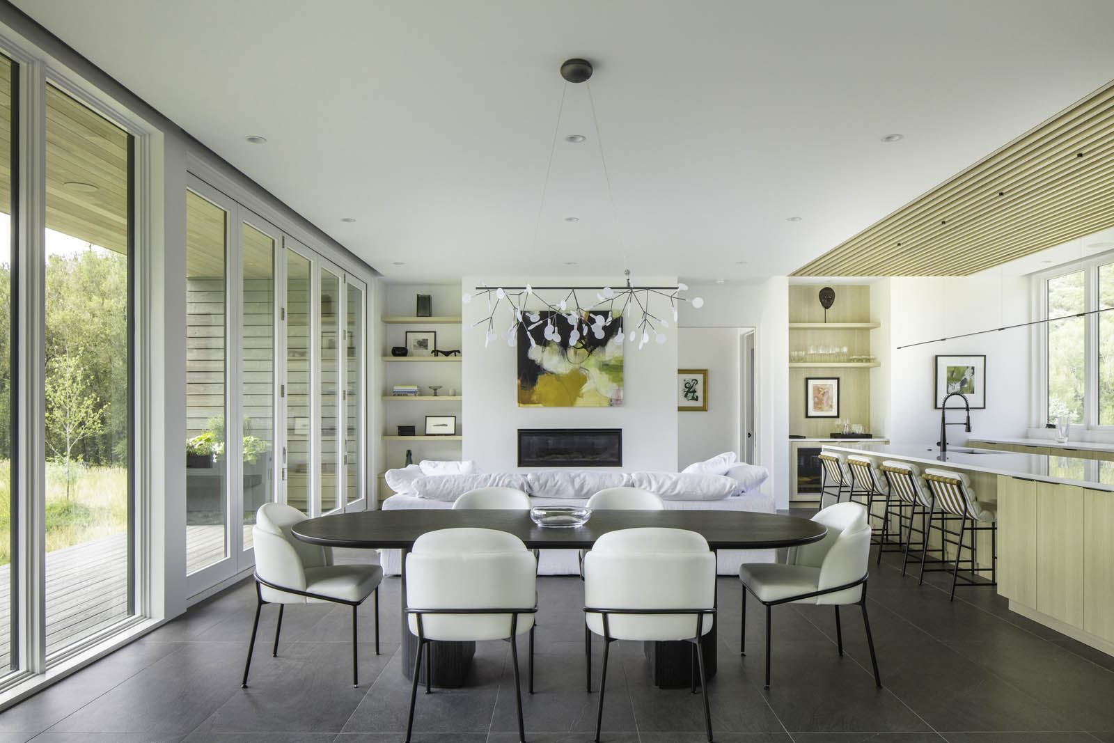 Custom fireplace by Maley Building Corporation