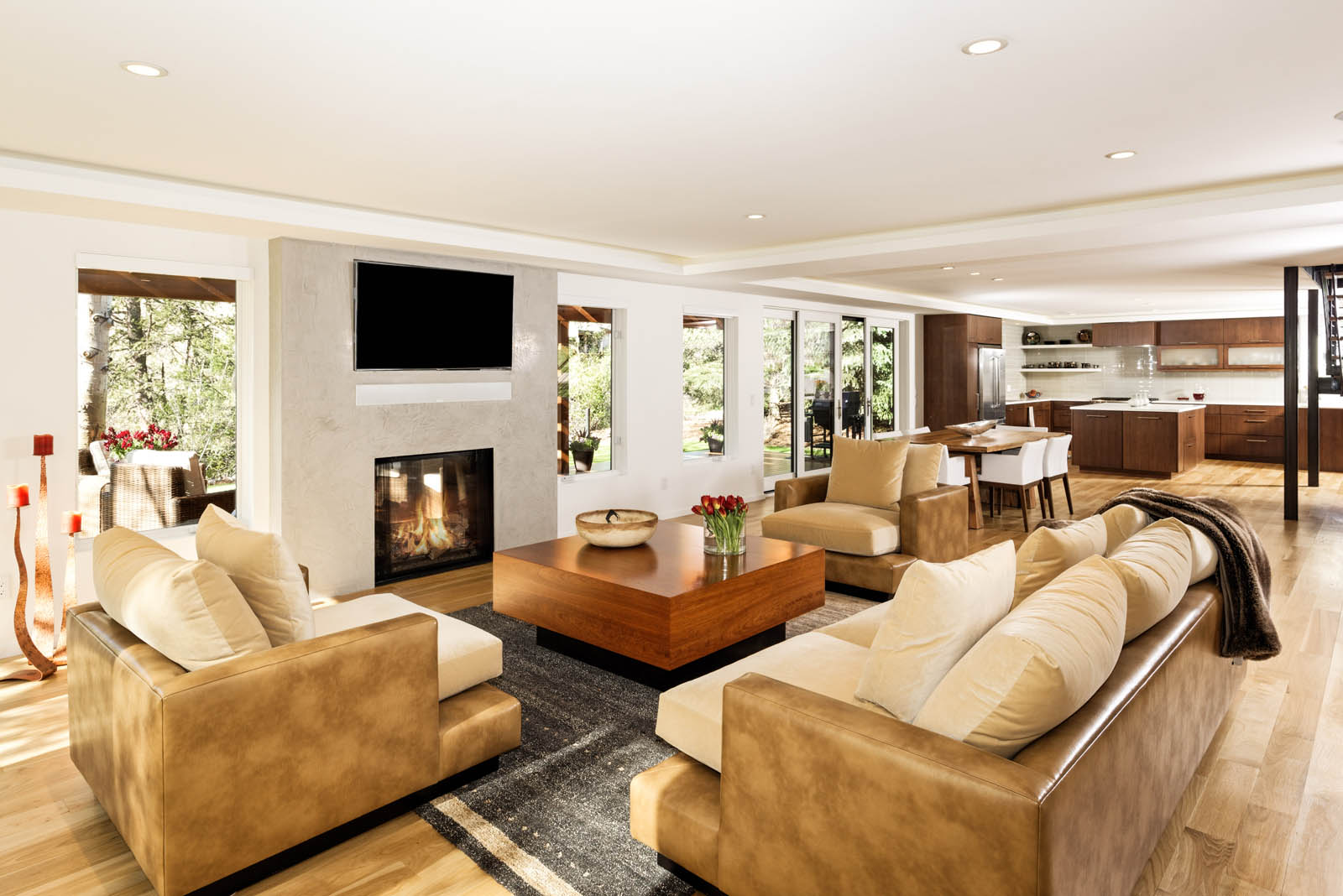 Custom fireplace by Maley Building Corporation