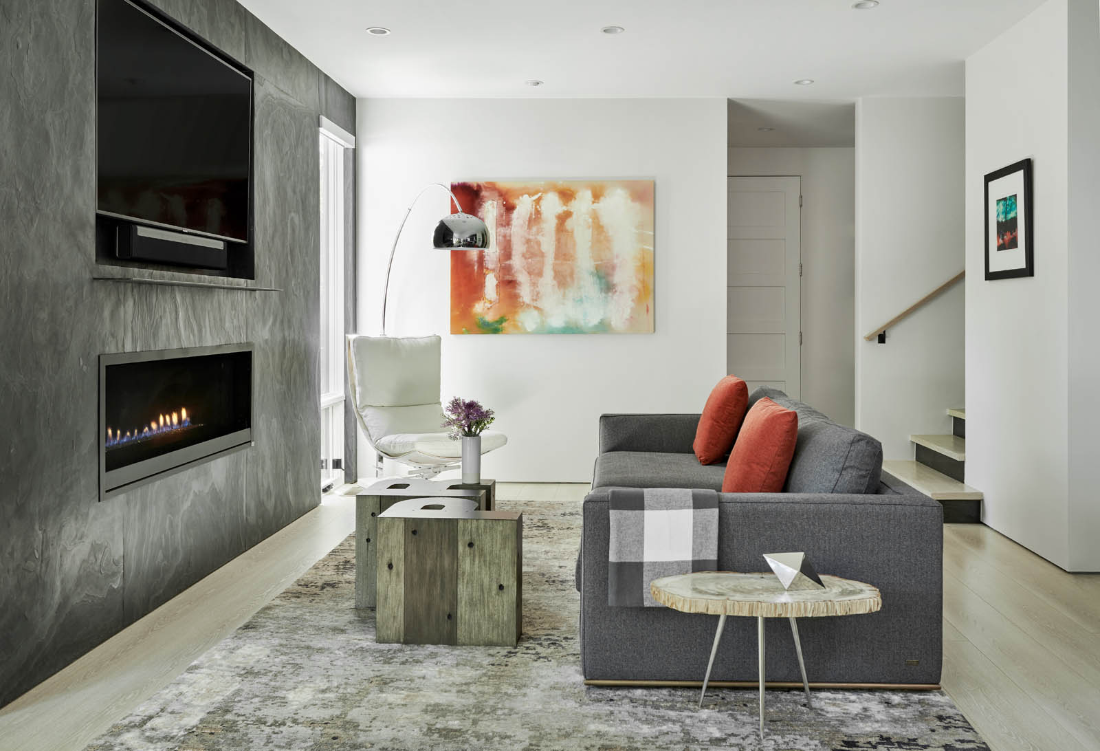 Custom fireplace by Maley Building Corporation